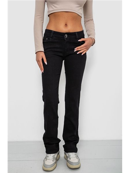 Джинси жіночі однотонні, колір чорний, 244R1031 244R1031 AGER фото - Luxbikini