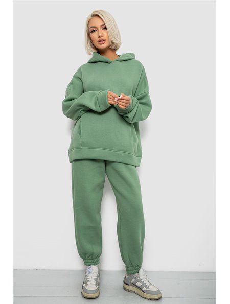 Спортивний костюм жіночий на флісі, колір темно-бірюзовий, 247R2011K 247R2011K AGER фото - Luxbikini