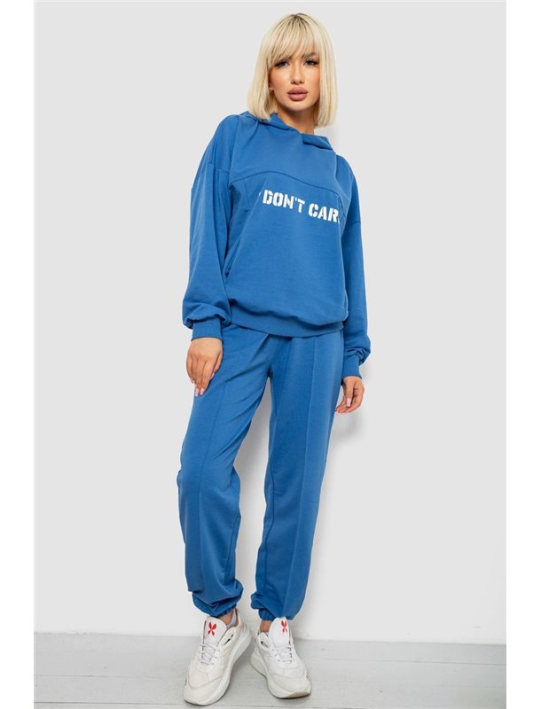 Спортивний костюм жіночий з принтом, колір синій, 244R1059AG 244R1059AG AGER фото - Luxbikini