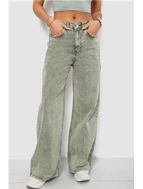 Джинси жіночі однотонні Wide leg, колір сірий, 244R1908S21 244R1908S21 AGER фото - Luxbikini