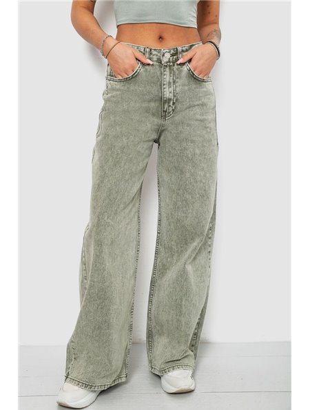 Джинси жіночі однотонні Wide leg, колір сірий, 244R1908S21 244R1908S21 AGER фото - Luxbikini