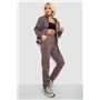 Спортивний костюм жіночий на флісі, колір темно-коричневий, 257R86 257R86 AGER фото - Luxbikini