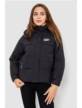 Куртка жіноча демісезонна з рукавом реглан, колір чорний, 244RE115 244RE115 AGER фото - Luxbikini