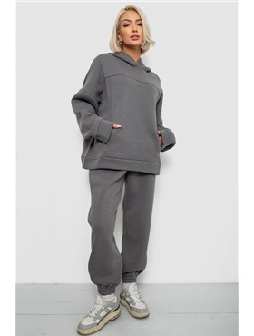 Спортивний костюм жіночий на флісі, колір сірий, 247R2016 247R2016 AGER фото - Luxbikini