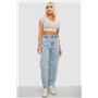 Джинси жіночі однотонні Battal Balon, колір блакитний, 244R00318 244R00318 AGER фото - Luxbikini