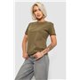 Футболка жіноча однотонна, колір бежевий, 204R3333 204R3333 AGER фото - Luxbikini