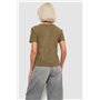 Футболка жіноча однотонна, колір бежевий, 204R3333 204R3333 AGER фото - Luxbikini
