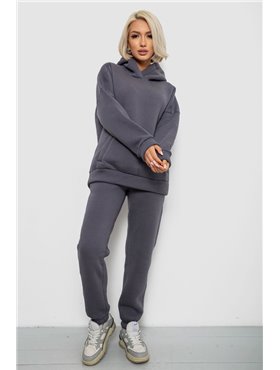 Спортивний костюм жіночий на флісі, колір сірий, 247R2040 247R2040 AGER фото - Luxbikini