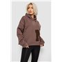 Худі жіночий з капюшоном на флісі, колір коричневий, 257R335 257R335 AGER фото - Luxbikini