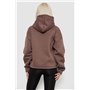 Худі жіночий з капюшоном на флісі, колір коричневий, 257R335 257R335 AGER фото - Luxbikini