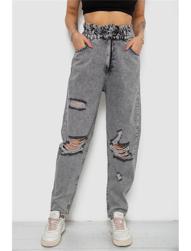 Джинси жіночі Mom-fit, колір сірий, 244R1573S20-LZ 244R1573S20-LZ AGER фото - Luxbikini