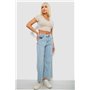 Джинси жіночі однотонні Wide leg, колір сірий, 244R1804S21 244R1804S21 AGER фото - Luxbikini