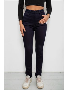 Джинси жіночі однотонні на флісі, колір темно-синій, 244RS021 244RS021 AGER фото - Luxbikini