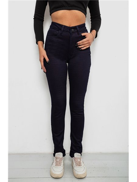 Джинси жіночі однотонні на флісі, колір темно-синій, 244RS026 244RS026 AGER фото - Luxbikini