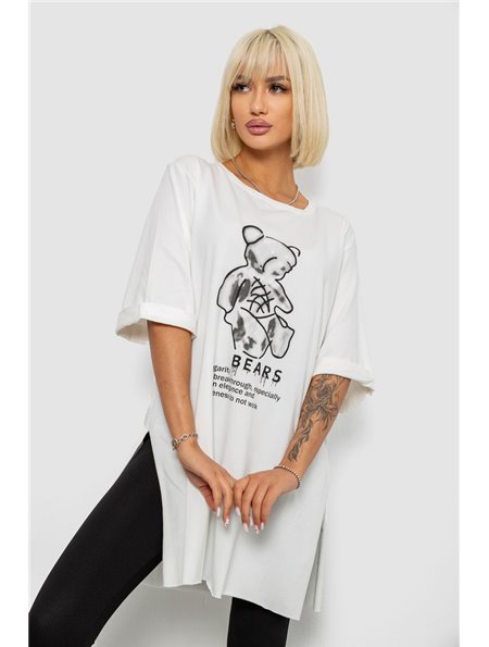 Футболка жіноча з принтом, колір молочний, 244R2018 244R2018 AGER фото - Luxbikini