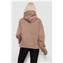 Худі жіночий з капюшоном на флісі, колір коричневий, 257R335 257R335 AGER фото - Luxbikini