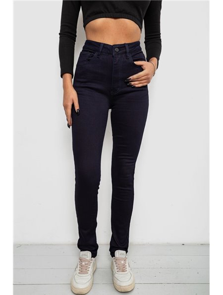 Джинси жіночі однотонні на флісі, колір темно-синій, 244RS020 244RS020 AGER фото - Luxbikini