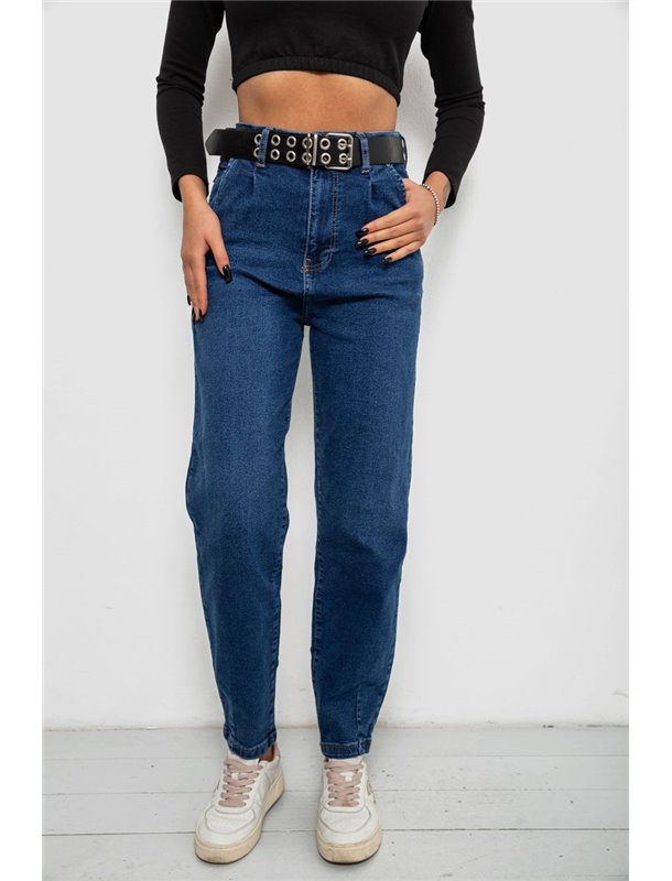 Джинси жіночі однотонні Balon, колір синій, 244R001113 244R001113 AGER фото - Luxbikini