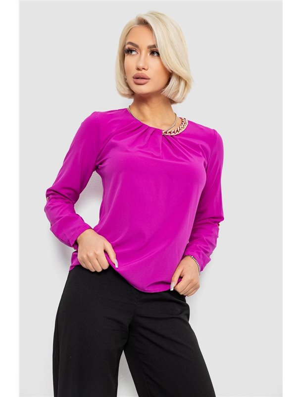 Блуза однотонна, колір фуксія, 230R306 230R306 AGER фото - Luxbikini