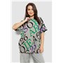 Футболка жіноча з принтом, колір зелений, 244R4002-1 244R4002-1 AGER фото - Luxbikini