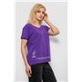 Футболка жіноча з принтом, колір фіолетовий, 244R2304-5 244R2304-5 AGER фото - Luxbikini