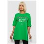 Футболка жіноча з принтом, колір зелений, 244R1039 244R1039 AGER фото - Luxbikini