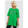 Футболка жіноча з принтом, колір зелений, 244R1039 244R1039 AGER фото - Luxbikini