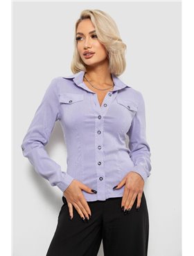 Сорочка класична в смужку, колір бузковий, 230R641-5 230R641-5 AGER фото - Luxbikini