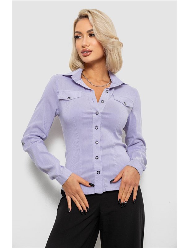 Сорочка класична в смужку, колір бузковий, 230R641-5 230R641-5 AGER фото - Luxbikini