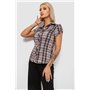 Сорочка жіноча в клітинку, колір коричневий, 230R065 230R065 AGER фото - Luxbikini