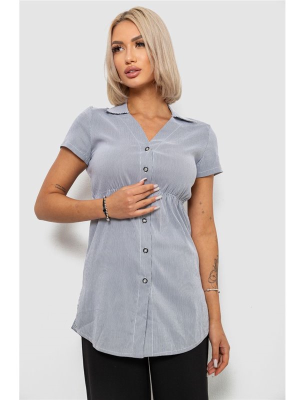 Сорочка-туніка в смужку, колір сірий, 230R665 230R665 AGER фото - Luxbikini