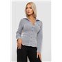 Сорочка класична в смужку, колір сірий, 230R644-1 230R644-1 AGER фото - Luxbikini