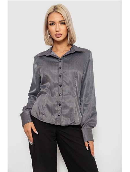 Сорочка класична в смужку, колір чорно-білий, 230R66-1 230R66-1 AGER фото - Luxbikini