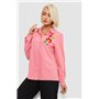 Сорочка жіноча класична з аплікацією, колір рожевий, 230R014-2 230R014-2 AGER фото - Luxbikini