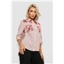 Блуза в горошок з принтом, колір бежево-персиковий, 230R7215-1 230R7215-1 AGER фото - Luxbikini