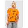 Футболка жіноча з принтом, колір помаранчевий, 244R2013-12 244R2013-12 AGER фото - Luxbikini