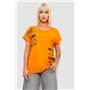 Футболка жіноча з принтом, колір помаранчевий, 244R2013-5 244R2013-5 AGER фото - Luxbikini