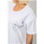 Футболка жіноча з принтом, колір білий, 244R2416 244R2416 AGER фото - Luxbikini