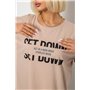 Футболка жіноча з принтом, колір мокко, 244R3012-5 244R3012-5 AGER фото - Luxbikini