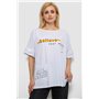 Футболка жіноча з принтом, колір молочний, 244R4020 244R4020 AGER фото - Luxbikini