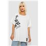 Футболка жіноча з принтом, колір білий, 244R5004 244R5004 AGER фото - Luxbikini