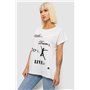 Футболка жіноча з принтом, колір білий, 244R3004 244R3004 AGER фото - Luxbikini