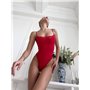Червоний безшовний боді з мереживом DO4006/2 Ghazel фото - Luxbikini