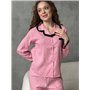 Тонка рожева піжамка в чорну цятку