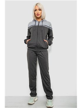 Спортивний костюм жіночий двонитка, колір сірий, 244R9126 244R9126 AGER фото - Luxbikini