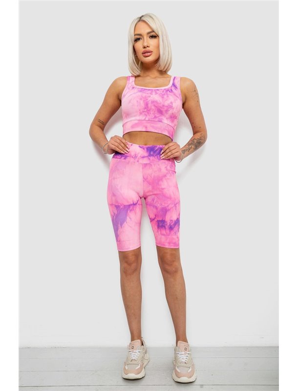 Костюм жіночий домашній в рубчик, колір рожевий, 214R341 214R341 AGER фото - Luxbikini