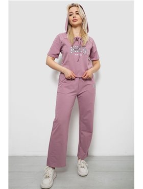 Спортивний костюм жіночий, колір пудровий, 221R106 221R106 AGER фото - Luxbikini