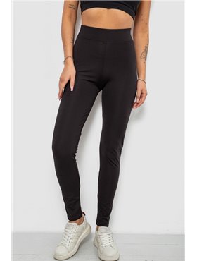 Лосини жіночі однотонні на флісі, колір чорний, 214R329-1 214R329-1 AGER фото - Luxbikini