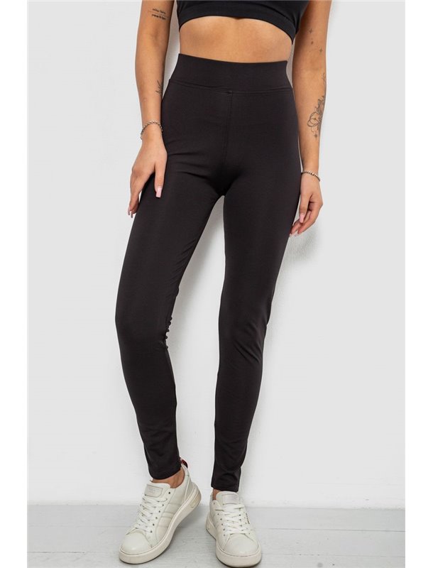 Лосини жіночі однотонні на флісі, колір чорний, 214R329-1 214R329-1 AGER фото - Luxbikini