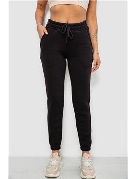 Спортивні штани жіночі на флісі, колір чорний, 214R121 214R121 AGER фото - Luxbikini